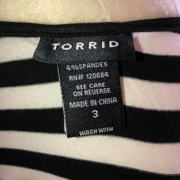 Torrid Size 3 Striped Flutter Front Layered Tank - Picture 5 of 7